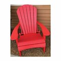 Kd Bufe 40 x 32 x 33 in. Folding Adirondack Chair, Red KD2468443